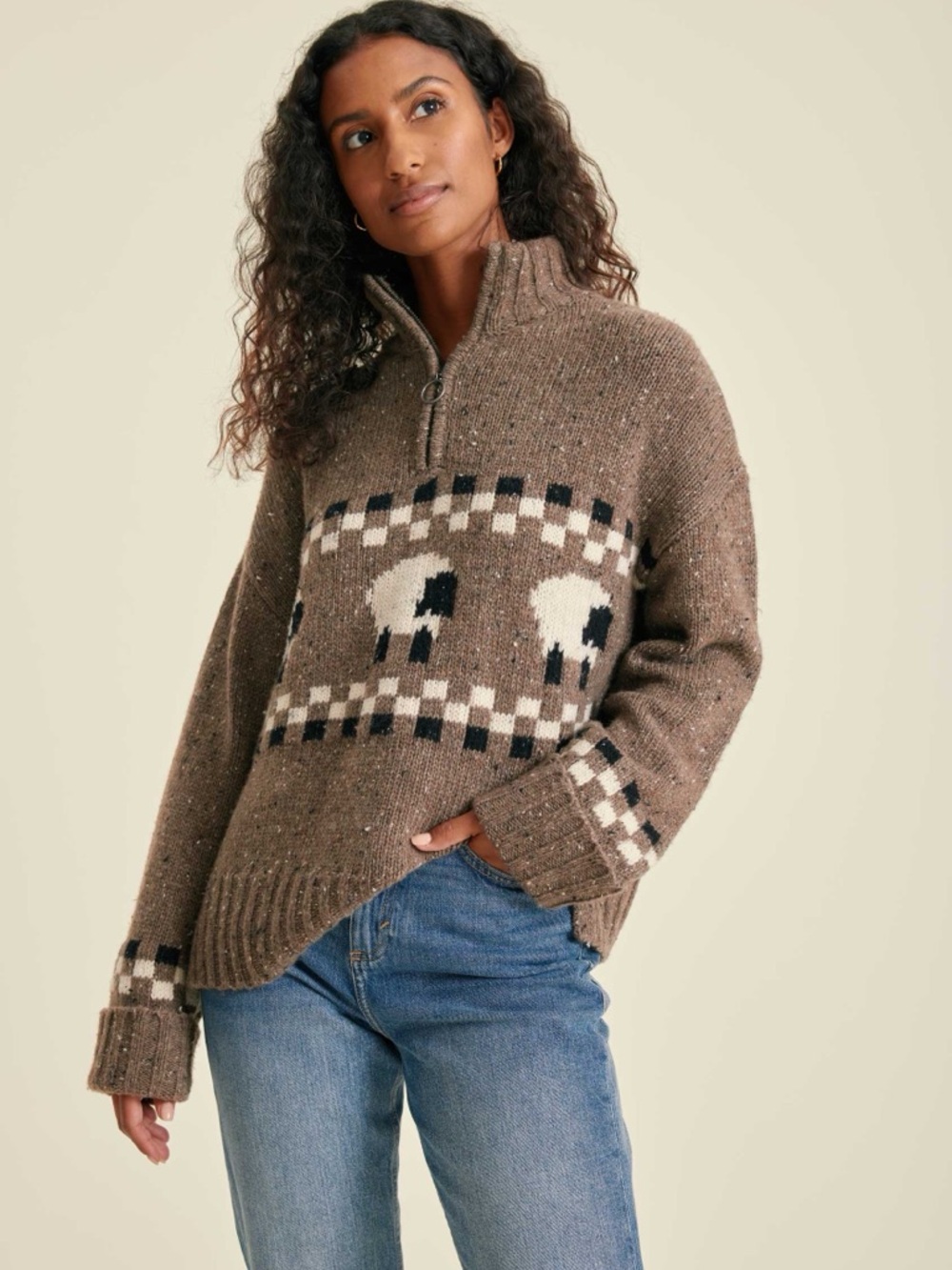 Beaufort and Blake | Montadale Sheep Half Zip Jumper